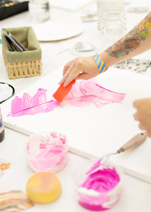 Drink and Paint-23.7 (Spachteltechnik Workshop)